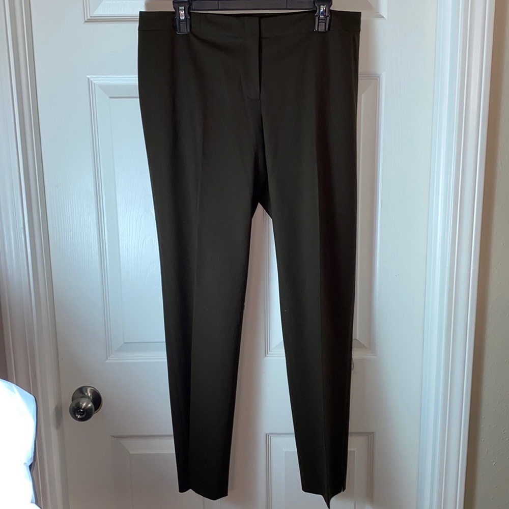 Lafayette 148 Wool Lycra Spandex  Blend Flat Front Zipper metal clasp closure 10